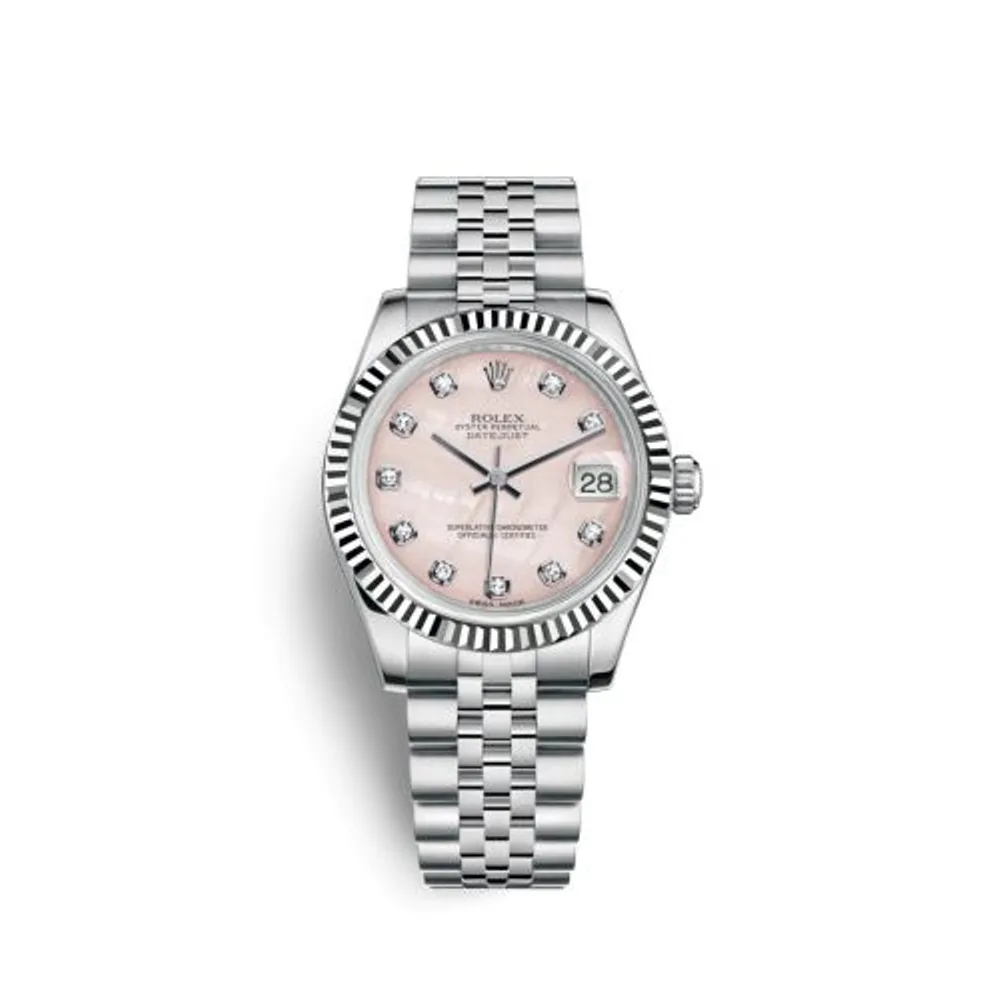 Rolex Datejust 31 Stainless Steel Fluted / Jubilee / Pink MOP Diamond