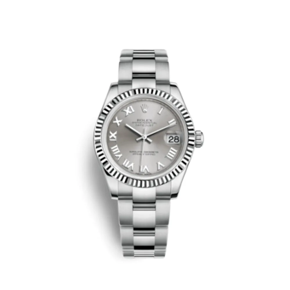Rolex Datejust 31 Stainless Steel Fluted / Oyster / Rhodium Roman