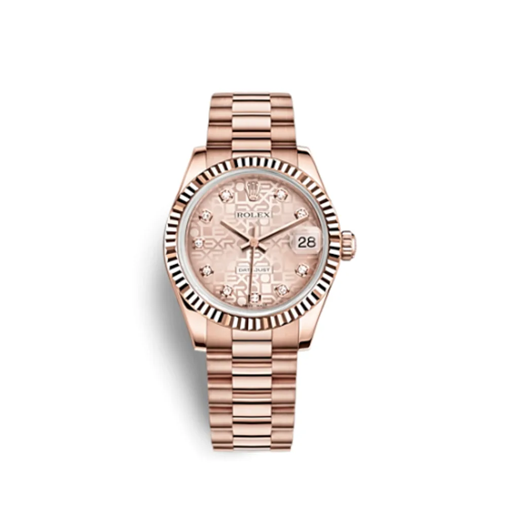 Rolex Datejust 31 Everose Fluted / President / Pink Computer