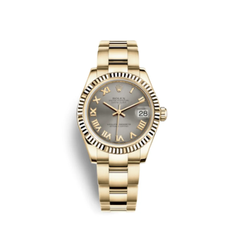 Rolex Datejust 31 Yellow Gold Fluted / Oyster / Steel Roman