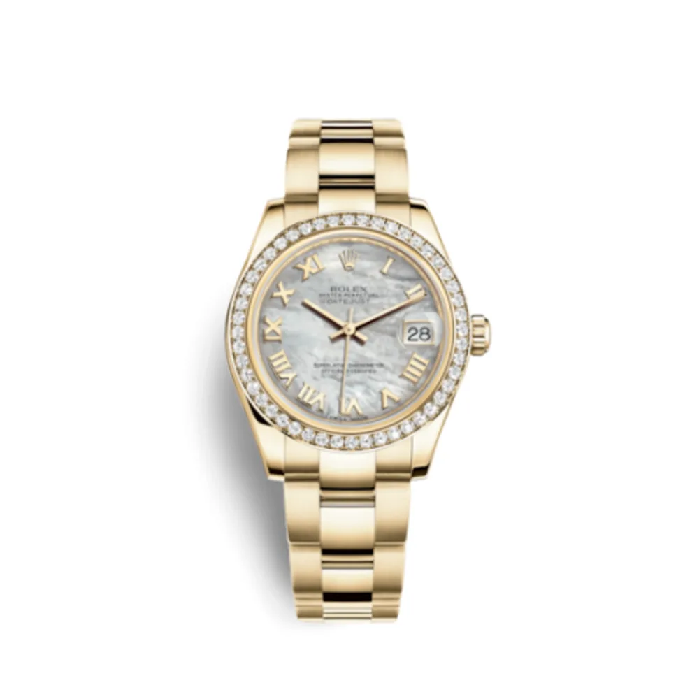 Rolex Datejust 31 Yellow Gold Diamond / Oyster / MOP Roman