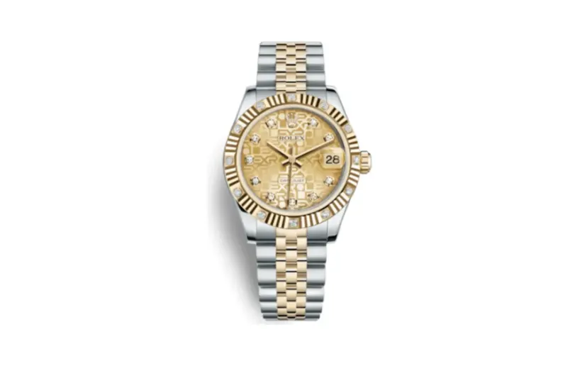 Rolex Datejust 31 Rolesor Fluted Diamond / Jubilee / Champagne Computer