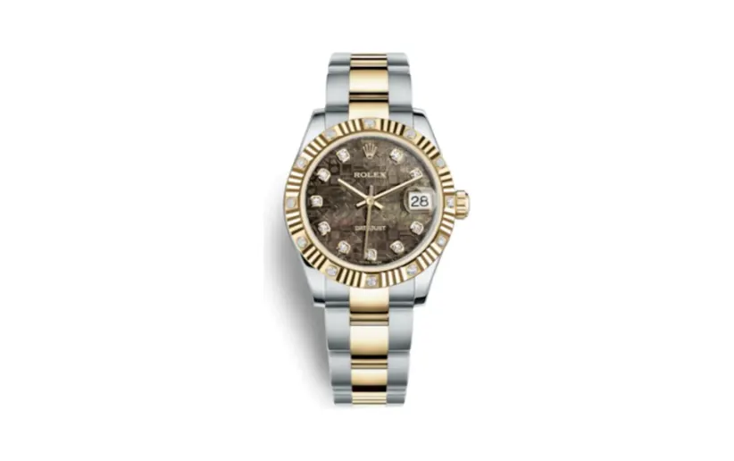 Rolex Datejust 31 Rolesor Yellow Fluted Diamond / Oyster / Black MOP Computer