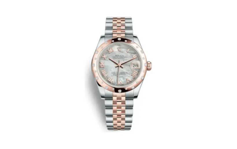 Rolex Datejust 31 Rolesor Everose Domed Diamond / Jubilee / MOP Roman