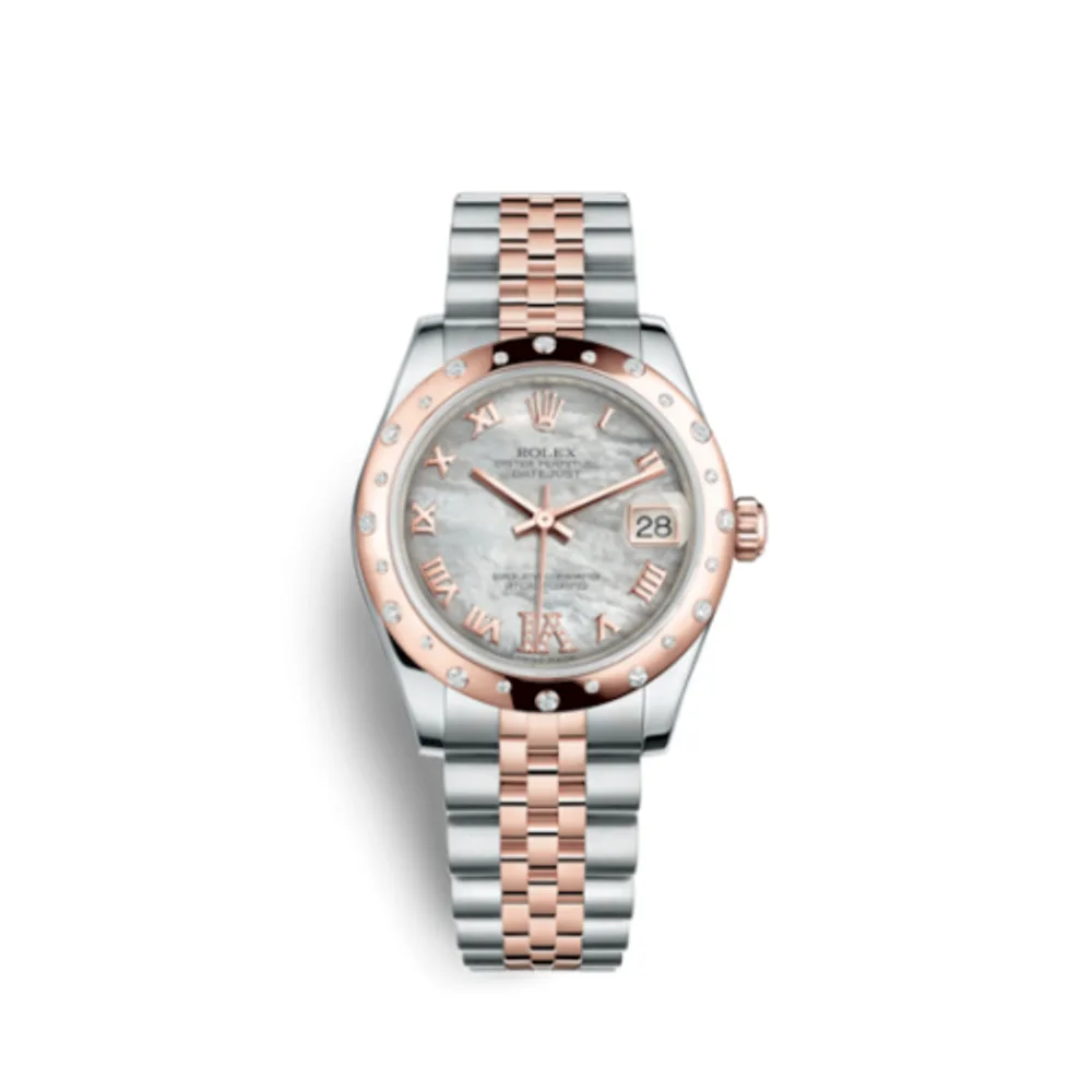 Rolex Datejust 31 Rolesor Everose Domed Diamond / Jubilee / MOP Roman