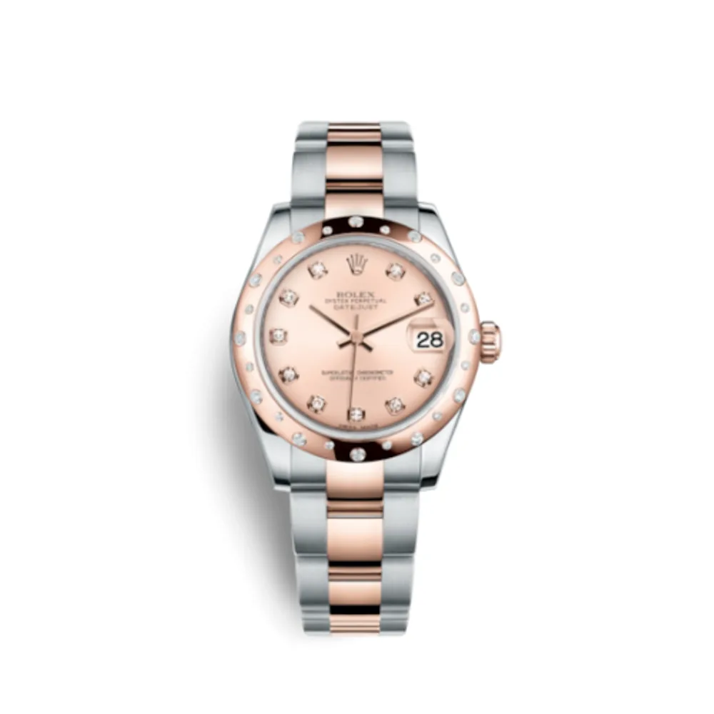 Rolex Datejust 31 Rolesor Everose Domed Diamond / Oyster / Pink Diamond