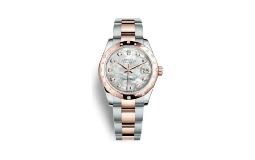 Rolex Datejust 31 Rolesor Everose Domed Diamond / Oyster / MOP
