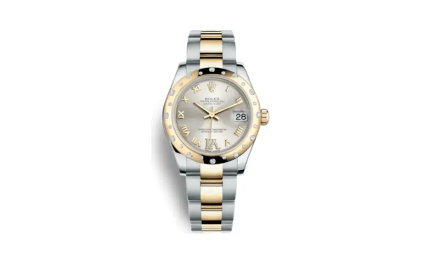 Rolex Datejust 31 Rolesor Yellow Domed Diamond / Oyster / Silver Roman