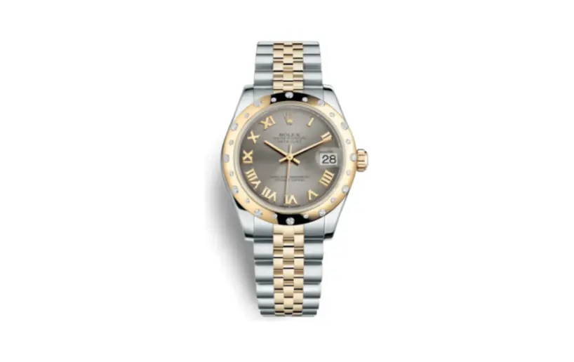 Rolex Datejust 31 Rolesor Yellow Domed Diamond / Jubilee / Steel Roman