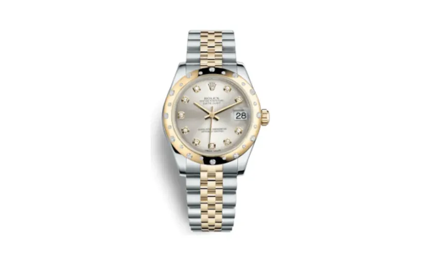 Rolex Datejust 31 Rolesor Domed Diamond / Jubilee / Silver Diamond