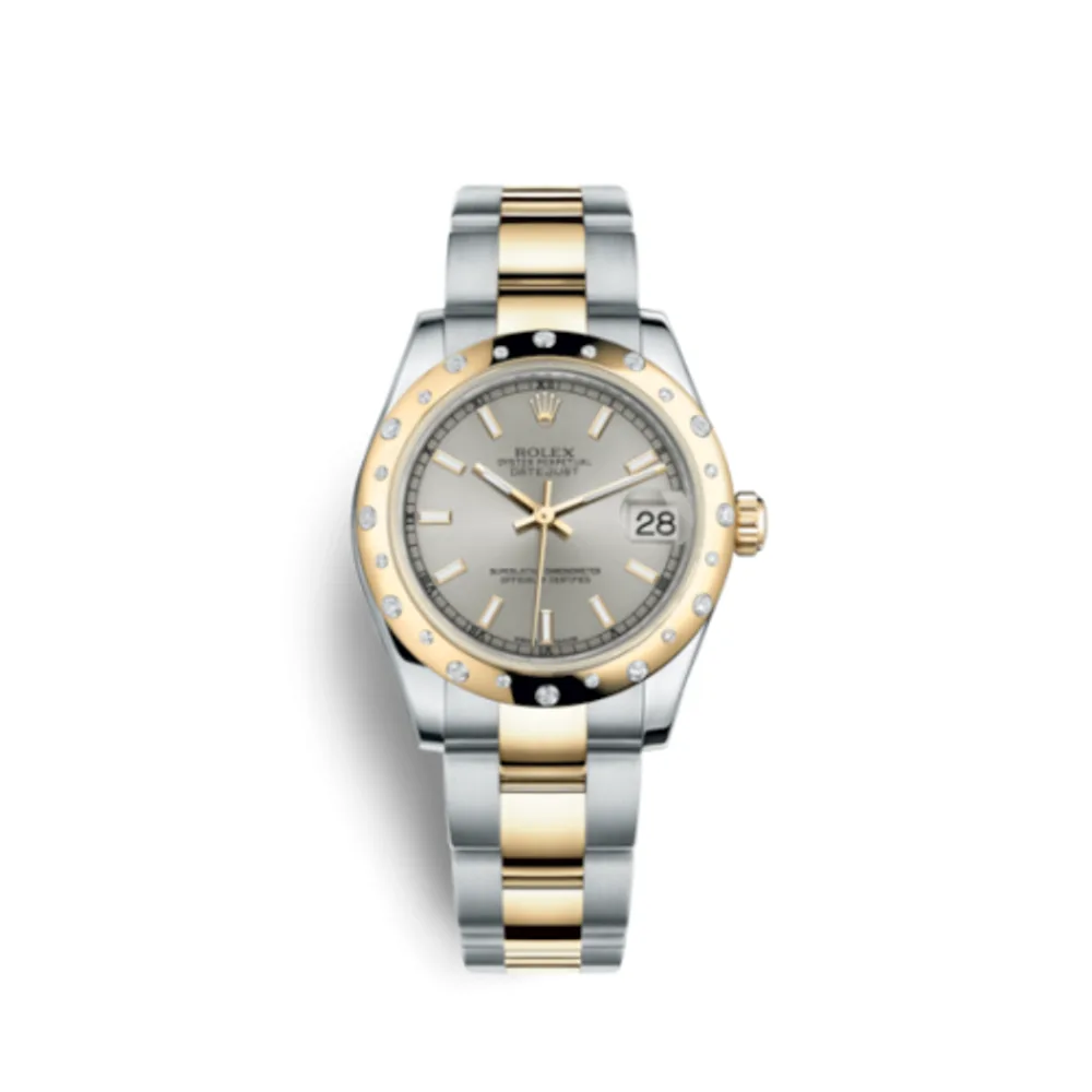 Rolex Datejust 31 Rolesor Yellow Domed Diamond / Oyster / Silver