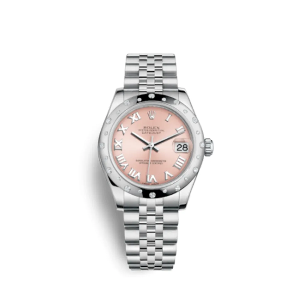 Rolex Datejust 31 Stainless Steel Domed Diamond / Jubilee / Pink - Roman