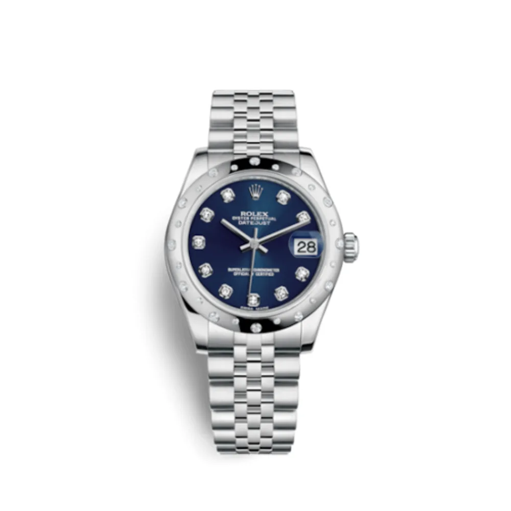 Rolex Datejust 31 Stainless Steel Domed Diamond / Jubilee / Blue - Diamond