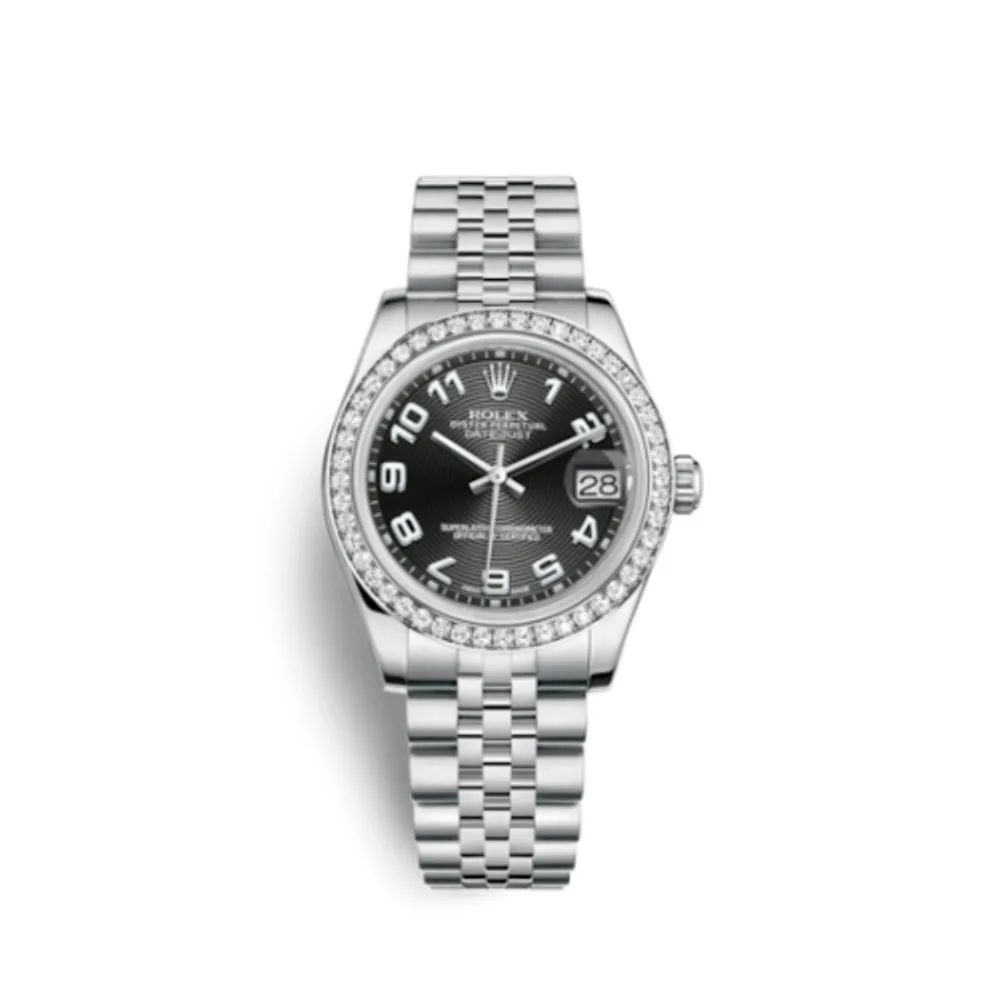 Rolex Datejust 31 Stainless Steel Diamond / Jubilee / Black - Arabic