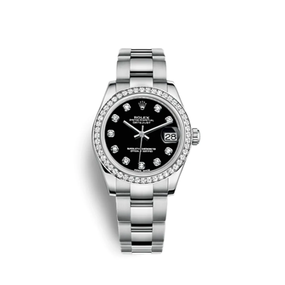 Rolex Datejust 31 Stainless Steel Diamond / Oyster / Black - Diamond