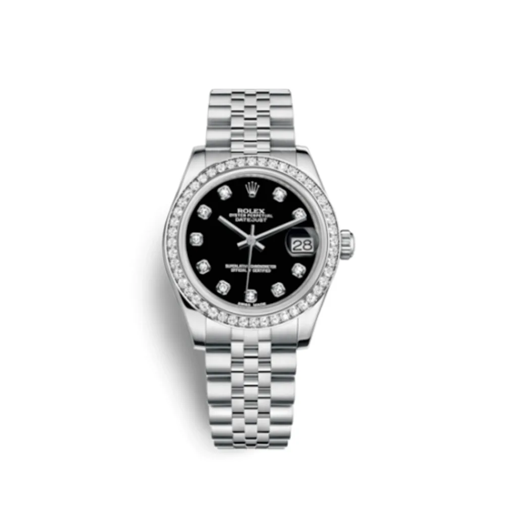 Rolex Datejust 31 Stainless Steel Diamond / Jubilee / Black - Diamond
