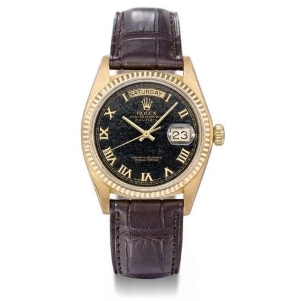 Rolex Day-Date 18038 Black Roman Stone
