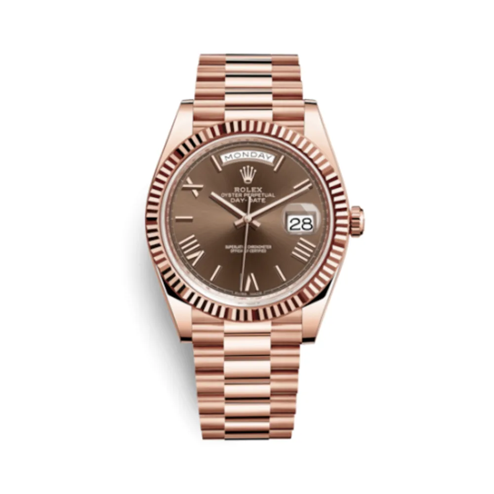 Rolex Day-Date 40 Everose / Chocolate - Roman