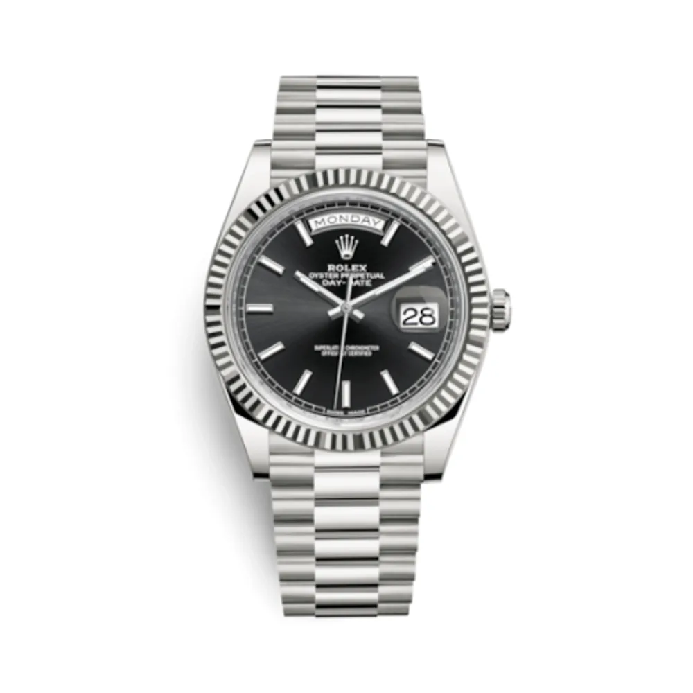 Rolex Day-Date 40 White Gold / Black