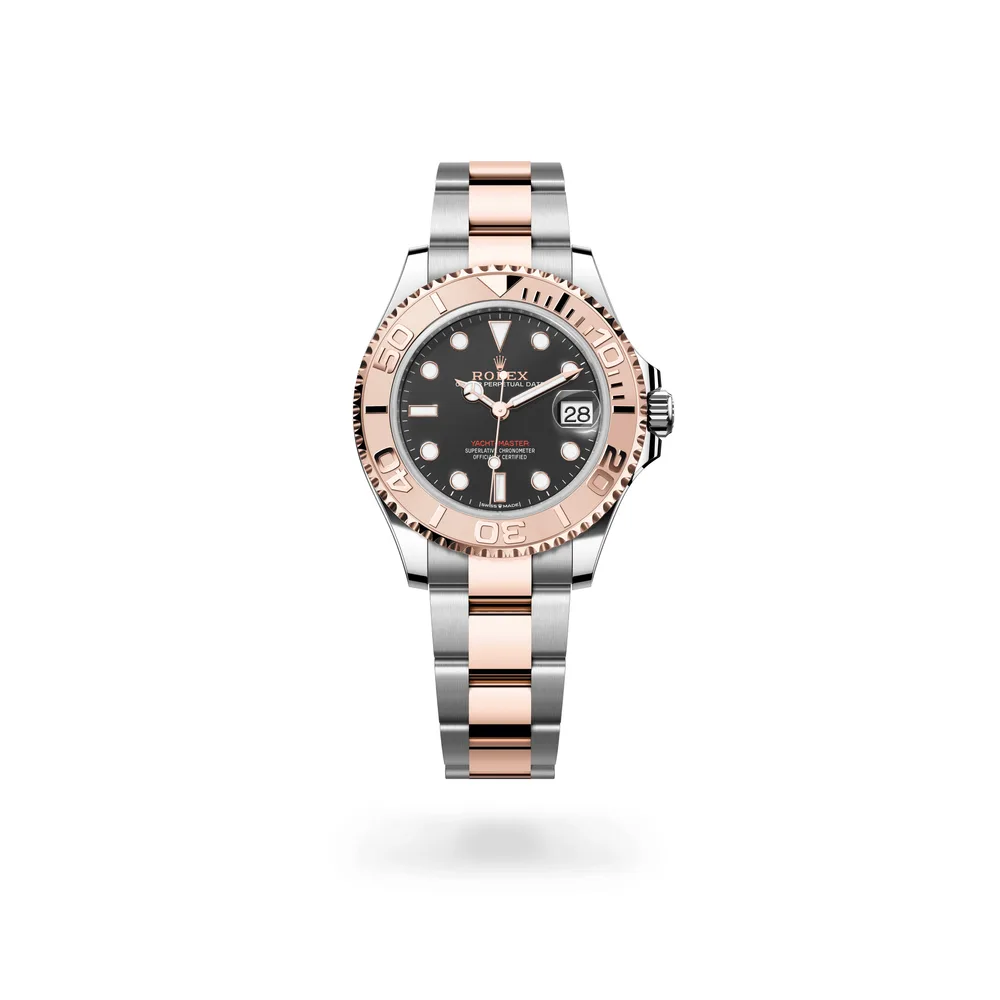 Rolex Oyster Perpetual Yacht-Master 37, Everose Rolesor, Intense black dial