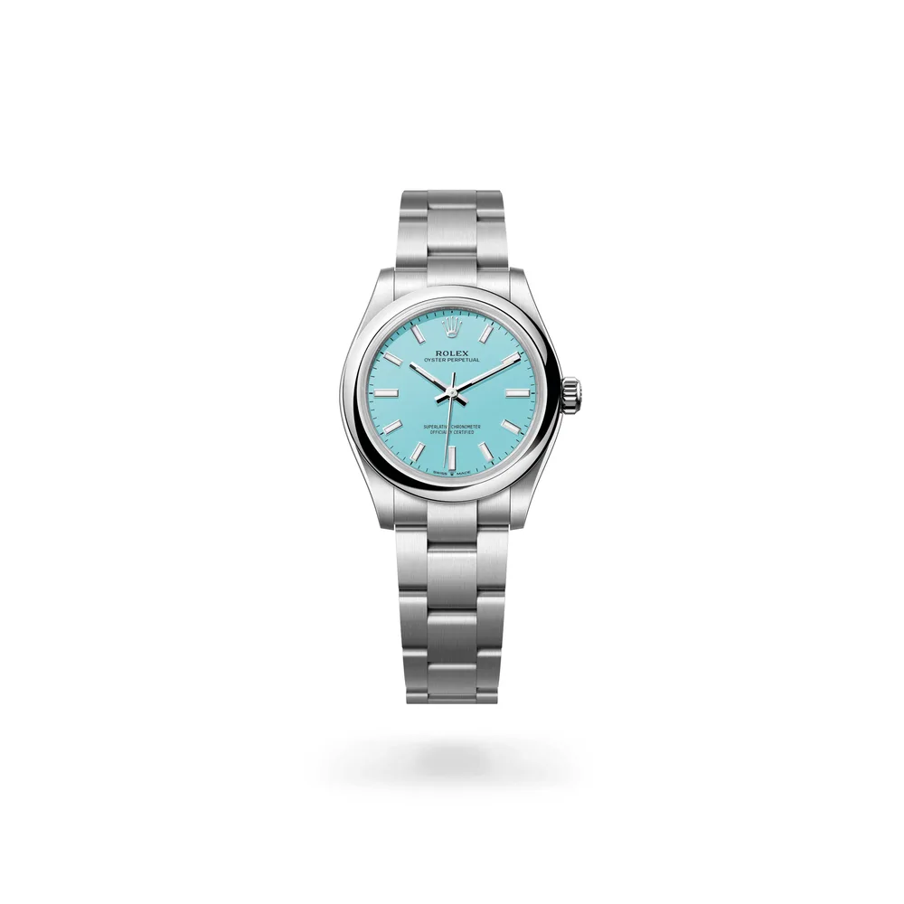 Rolex Oyster Perpetual 31, Oystersteel, Turquoise blue dial