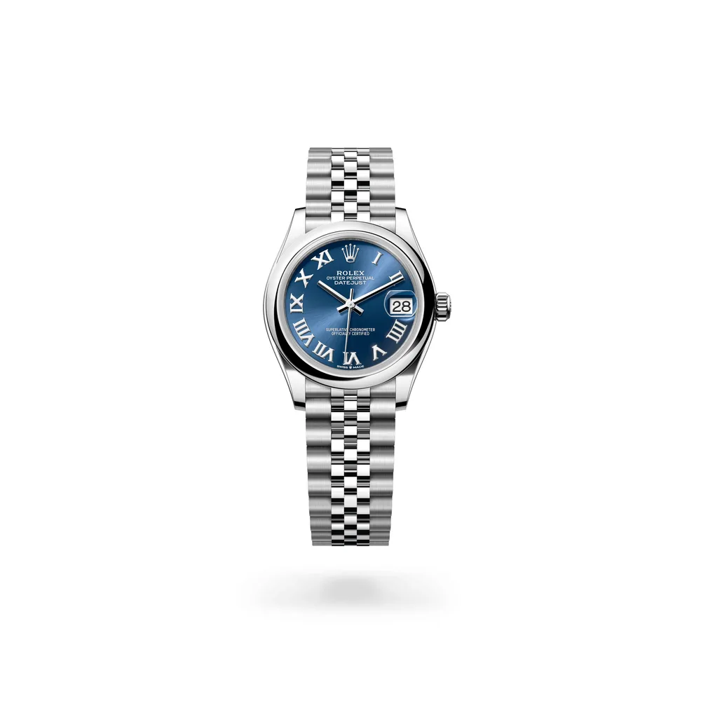 Rolex Datejust 31 Oyster, 31 mm, Oystersteel, Oystersteel, Bright blue dial