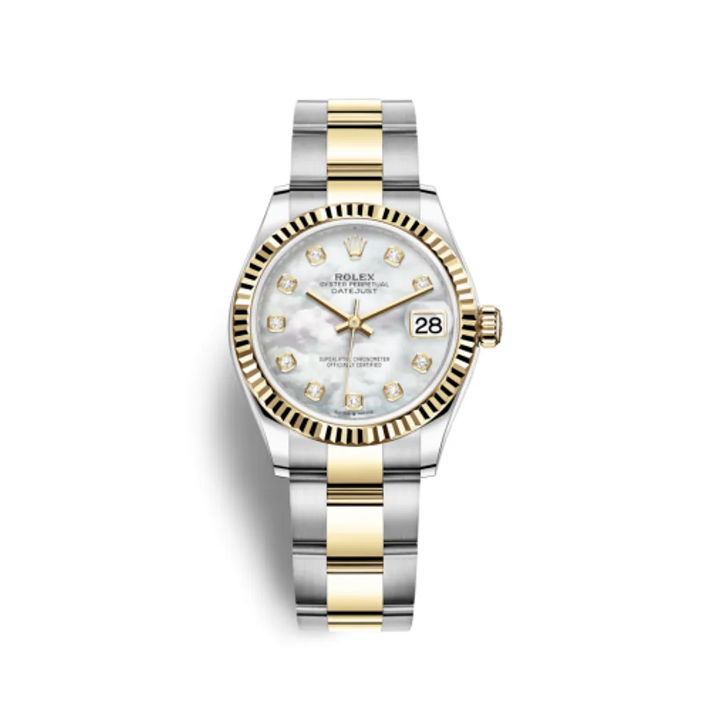 Rolex Datejust 31 Stainless Steel / Yellow Gold / Fluted / MOP / Oyster