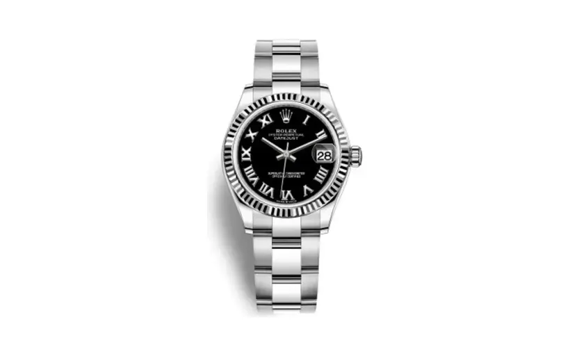 Rolex Datejust 31 Stainless Steel Fluted / Oyster / Black - Roman
