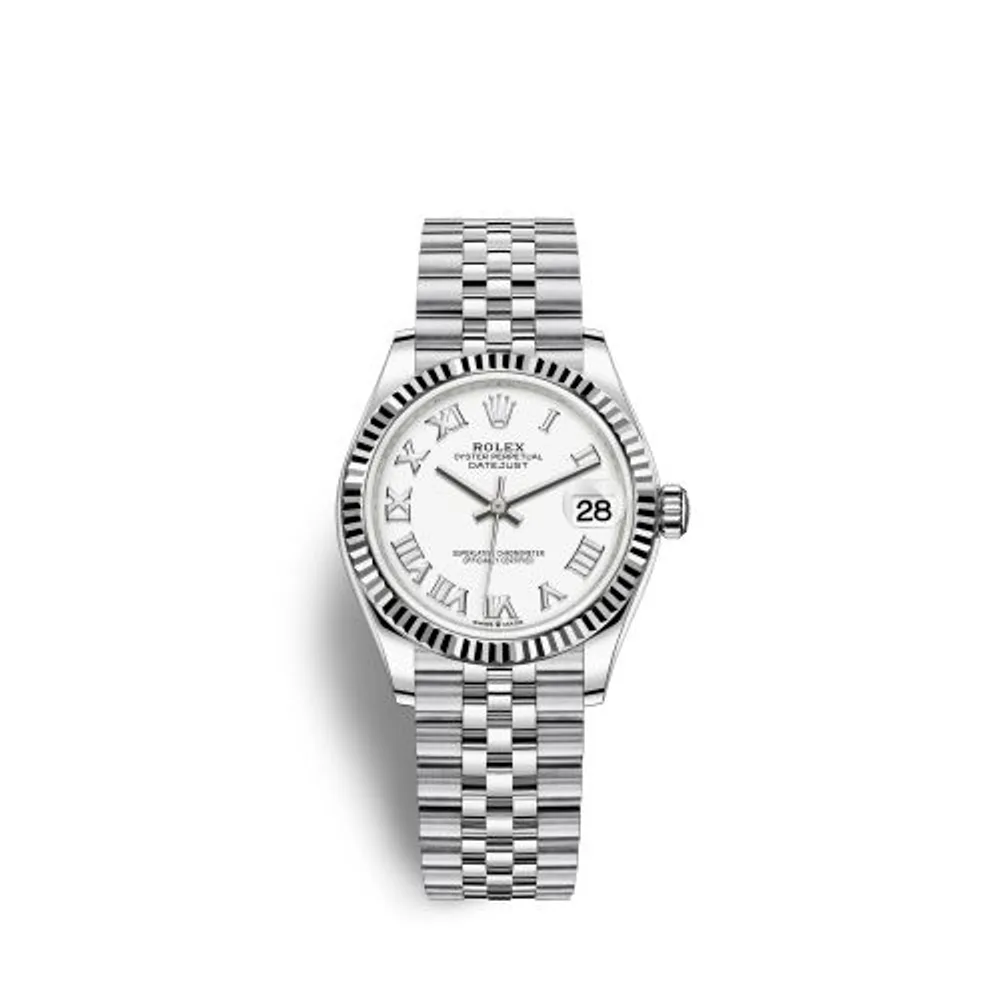 Rolex Datejust 31 Stainless Steel Fluted / Jubilee / White - Roman