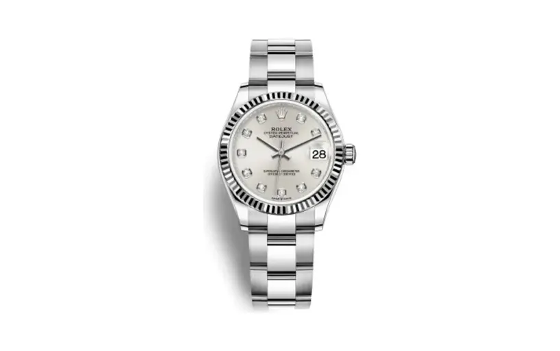 Rolex Datejust 31 Stainless Steel Fluted / Oyster / Silver - Diamond