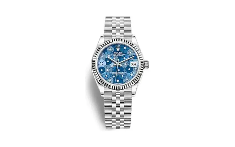 Rolex Datejust 31 Stainless Steel Fluted / Jubilee / Blue - Floral
