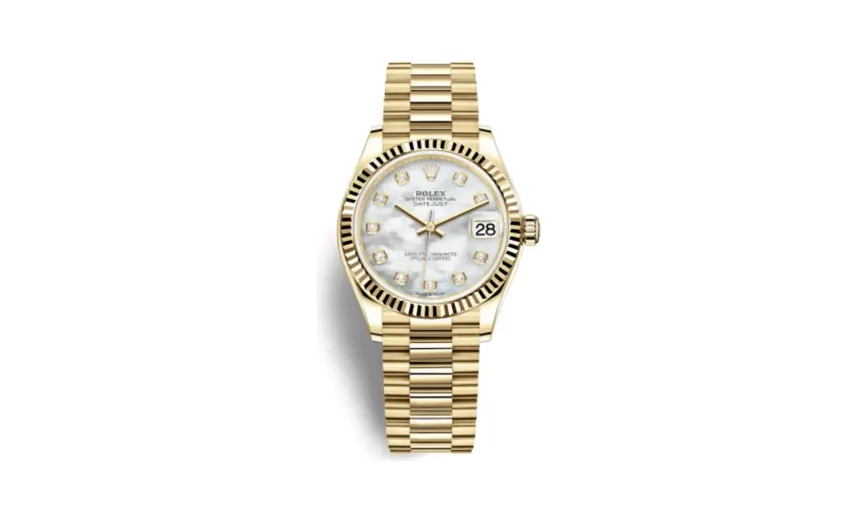 Rolex Datejust 31 Yellow Gold / Fluted / MOP / President