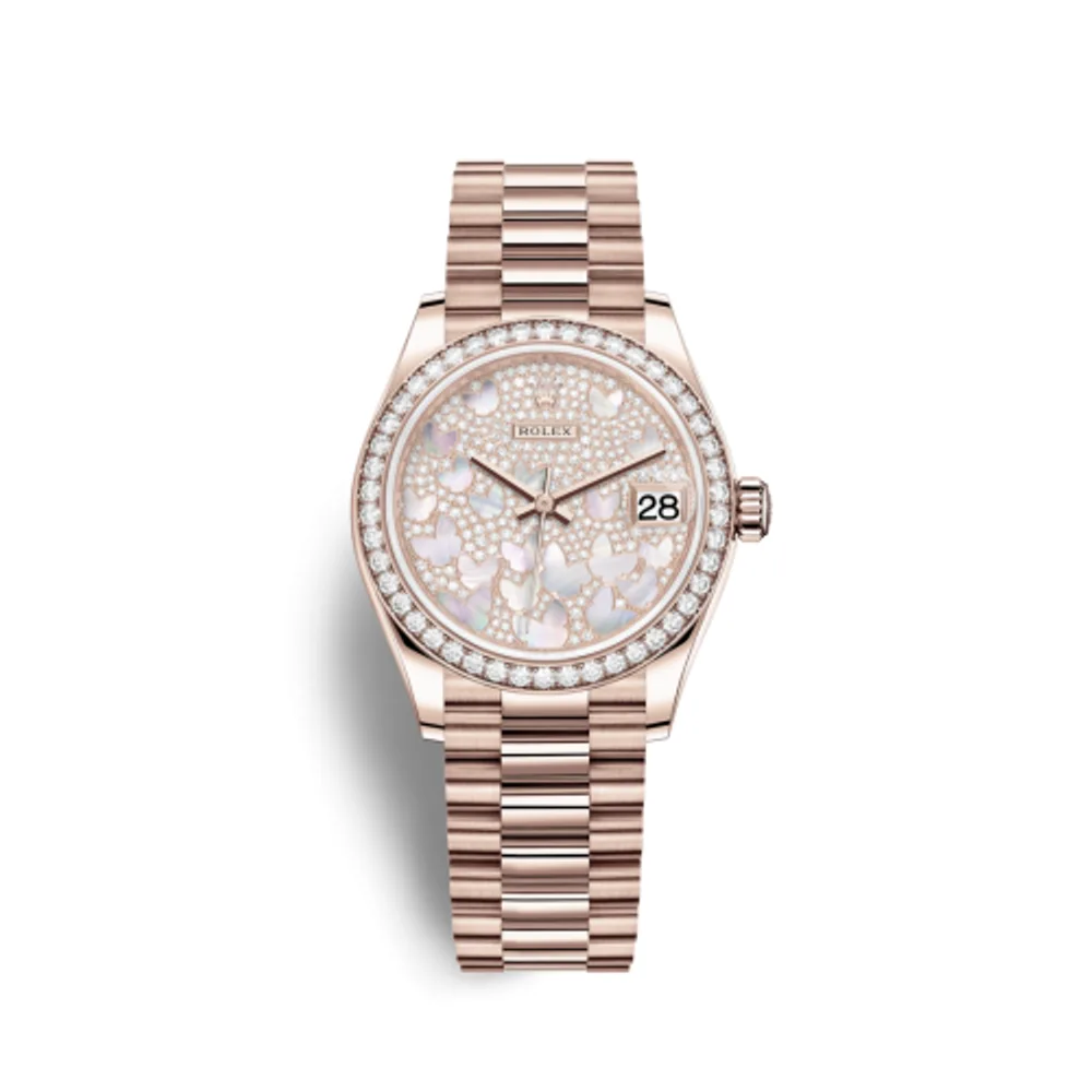 Rolex Datejust 31 Rose Gold / Diamond / Butterfly / President
