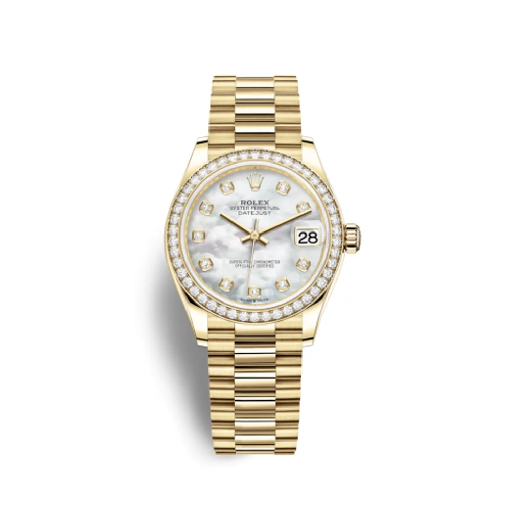 Rolex Datejust 31 Yellow Gold / Diamond / MOP / President