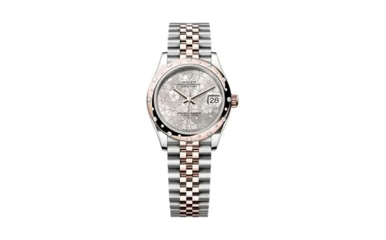 Rolex Datejust 31 Stainless Steel/ Rose Gold / Domed - Diamond / Silver - Floral / Jubilee