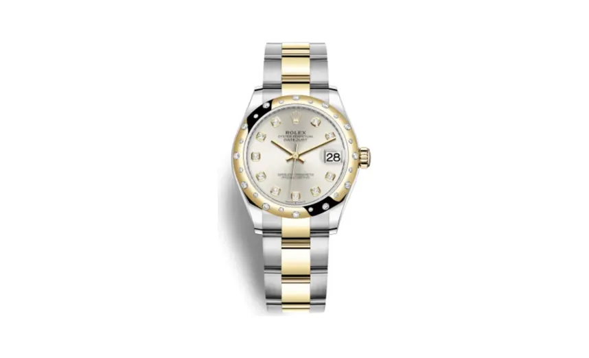 Rolex Datejust 31 Stainless Steel / Yellow Gold / Domed - Diamond / Silver - Diamond / Oyster