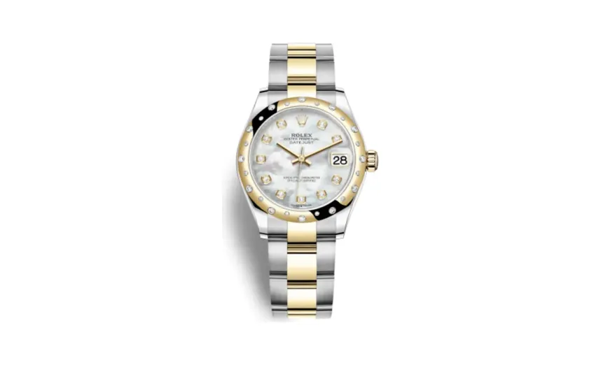 Rolex Datejust 31 Stainless Steel / Yellow Gold / Domed - Diamond / MOP / Oyster