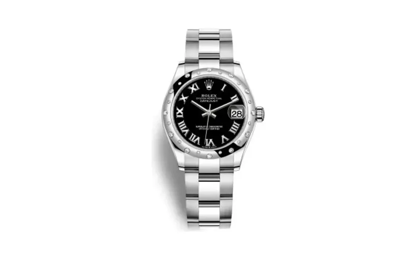 Rolex Datejust 31 Stainless Steel Domed Diamond / Oyster / Black - Roman