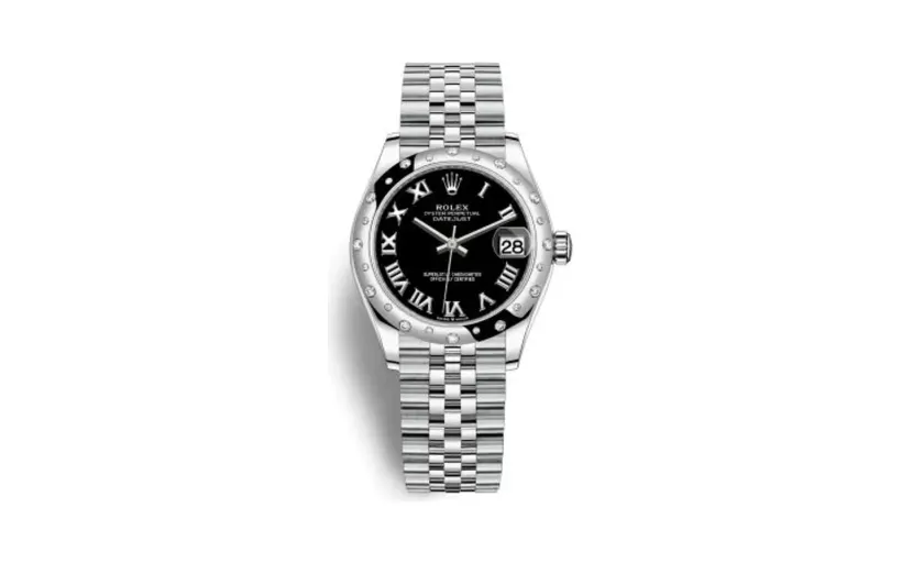 Rolex Datejust 31 Stainless Steel Domed Diamond / Jubilee / Black - Roman