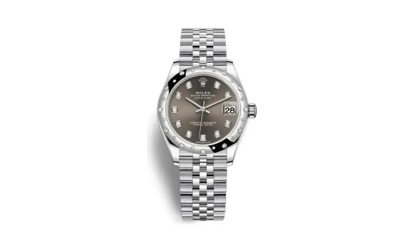 Rolex Datejust 31 Stainless Steel Domed Diamond / Jubilee / Grey - Diamond