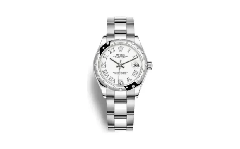 Rolex Datejust 31 Stainless Steel Domed Diamond / Oyster / White - Roman