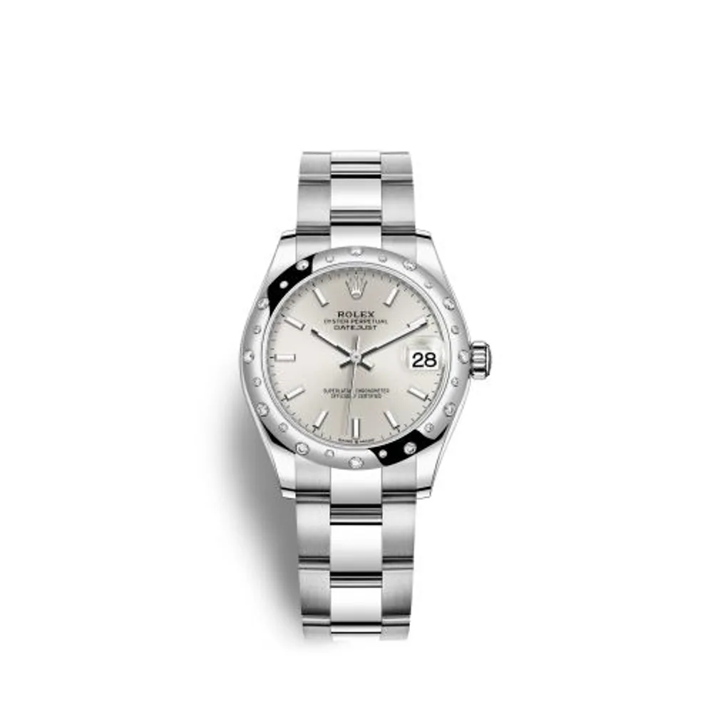 Rolex Datejust 31 Stainless Steel Domed Diamond / Oyster / Silver