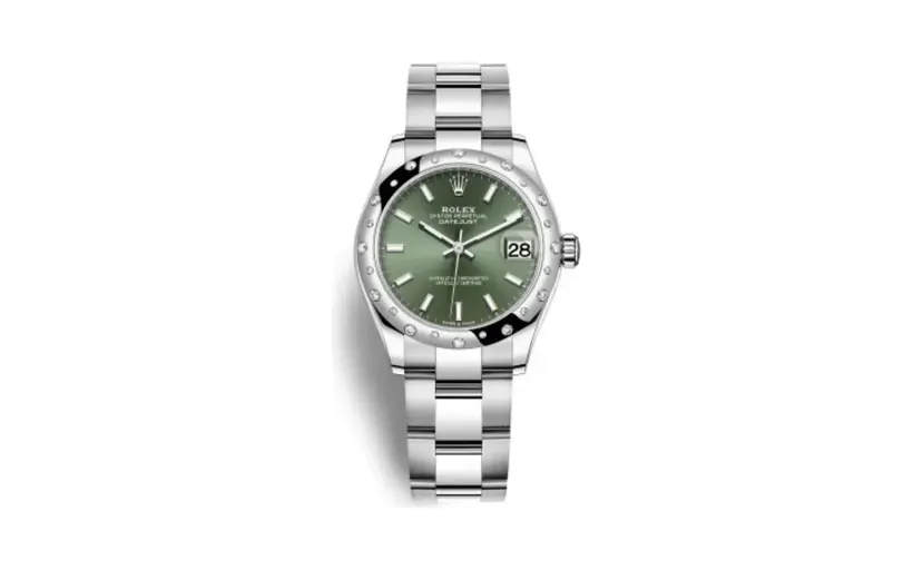 Rolex Datejust 31 Stainless Steel Domed Diamond / Oyster / Green