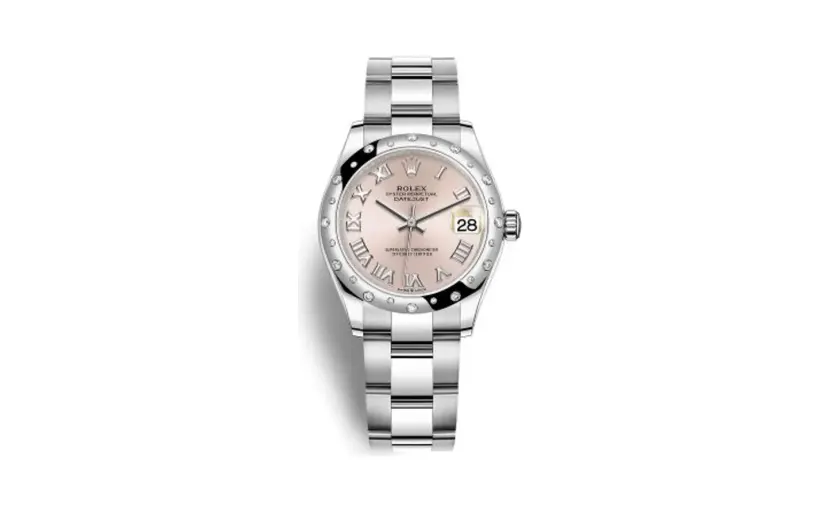Rolex Datejust 31 Stainless Steel Domed Diamond / Oyster / Pink - Roman