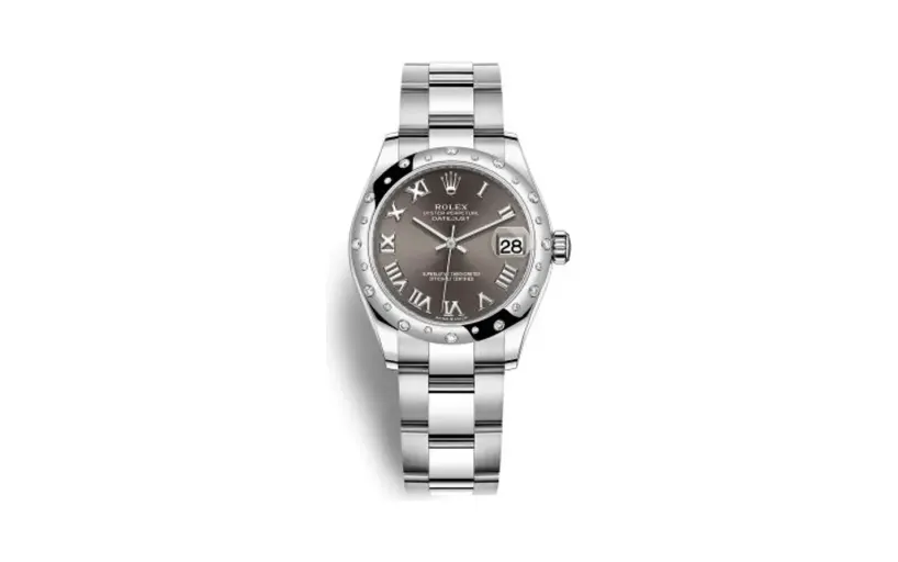 Rolex Datejust 31 Stainless Steel Domed Diamond / Oyster / Grey - Roman