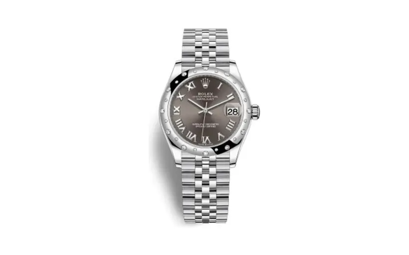 Rolex Datejust 31 Stainless Steel Domed Diamond / Jubilee / Grey - Roman