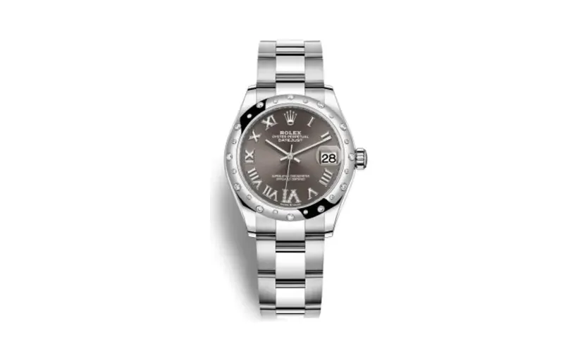 Rolex Datejust 31 Stainless Steel Domed Diamond / Oyster / Grey - Roman
