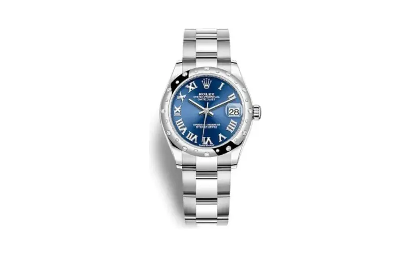 Rolex Datejust 31 Stainless Steel / Domed - Diamond / Blue - Roman / Oyster