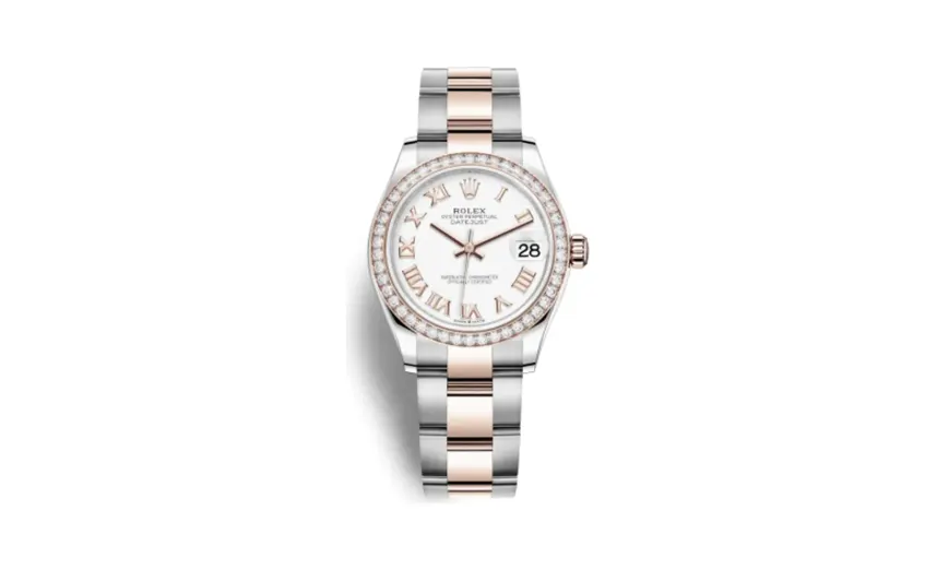 Rolex Datejust 31 Stainless Steel/ Rose Gold / Diamond / White - Roman / Oyster