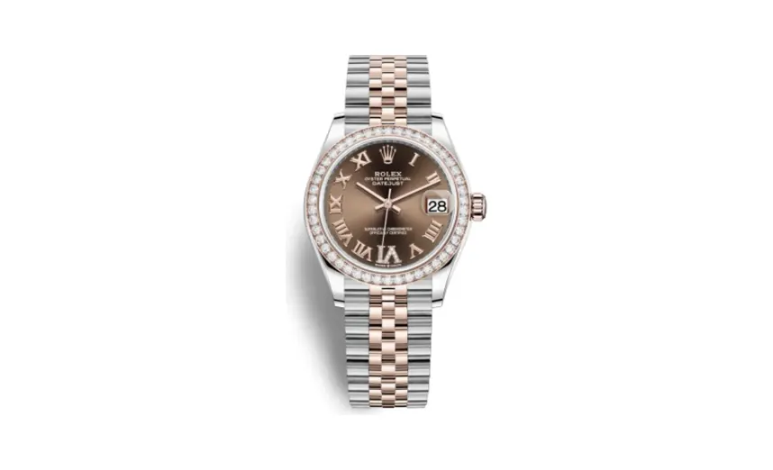 Rolex Datejust 31 Stainless Steel/ Rose Gold / Diamond / Chocolate - Roman / Jubilee